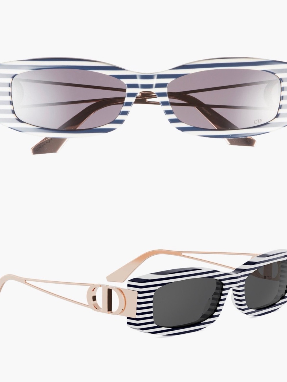 DIOR 30Montaigne S14I 54mm Rectangular Sunglasses BLUE NWT case and box - Picture 2 of 13